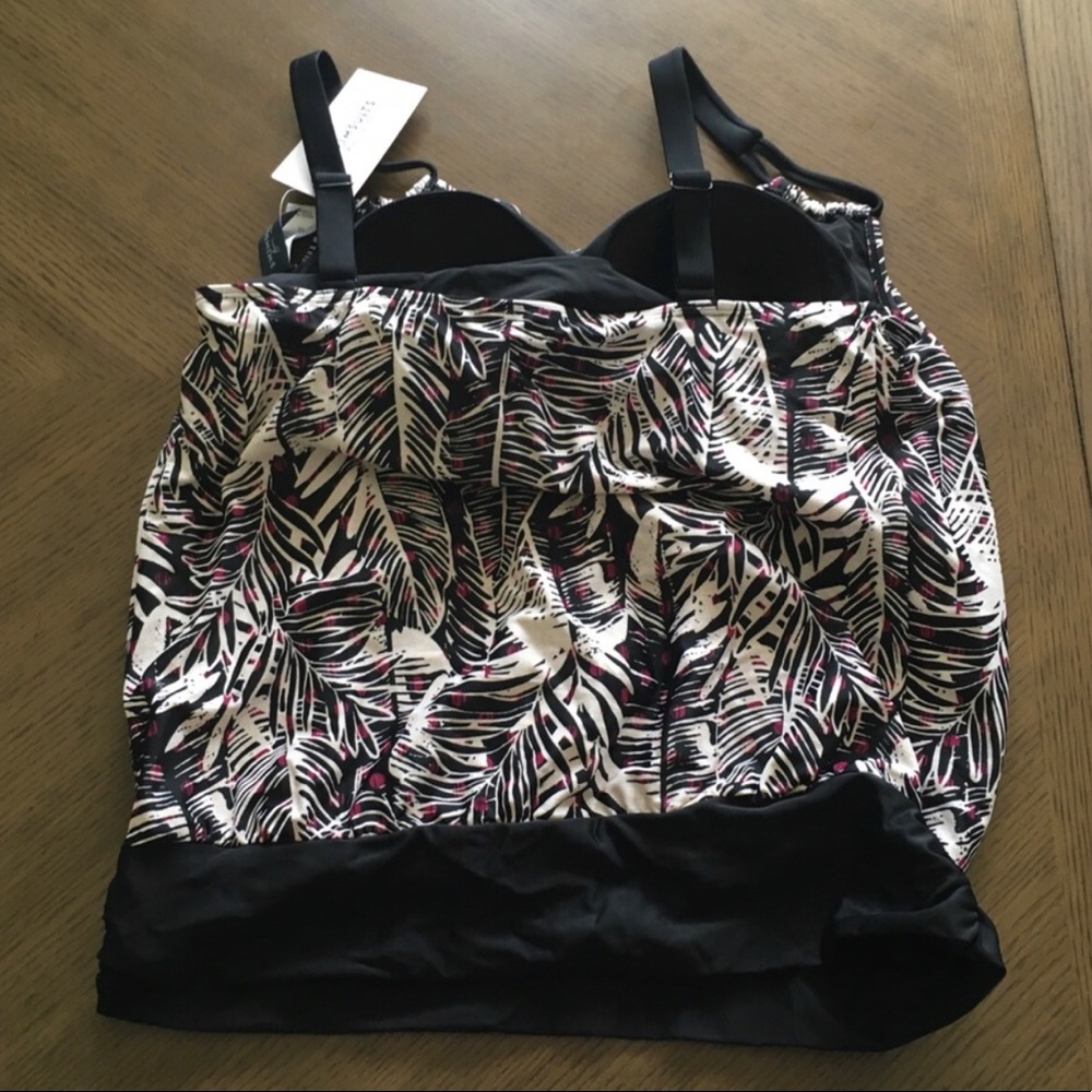 Swimsuits for All Loop Tie Blouson Tankini Top - Picture 6 of 7